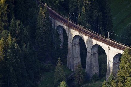 The railway viaduct from a bird's eye view